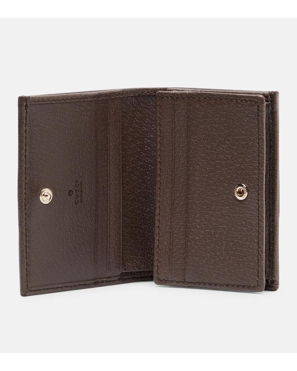 Gucci Metallic Ophidia Small Gg Leather-Trimmed Wallet