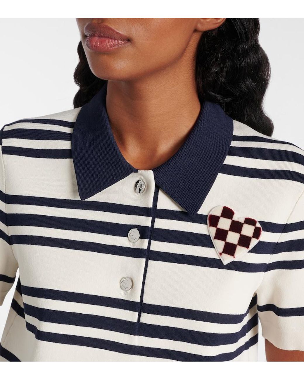 Tory Burch Blue Striped Polo Dress