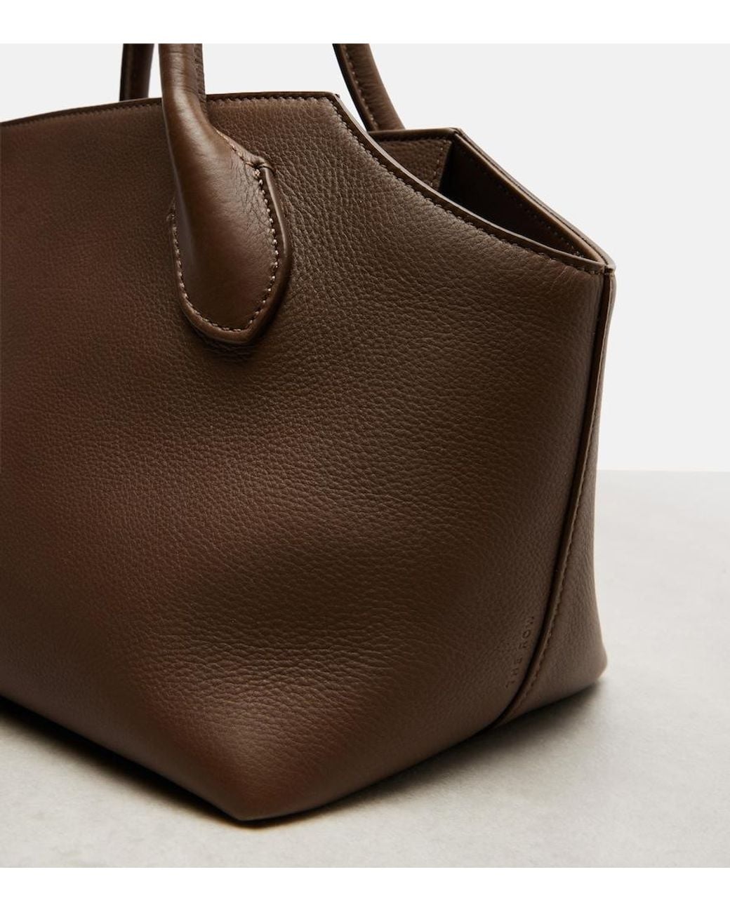 The Row Brown Terrasse Leather Top-Handle Bag