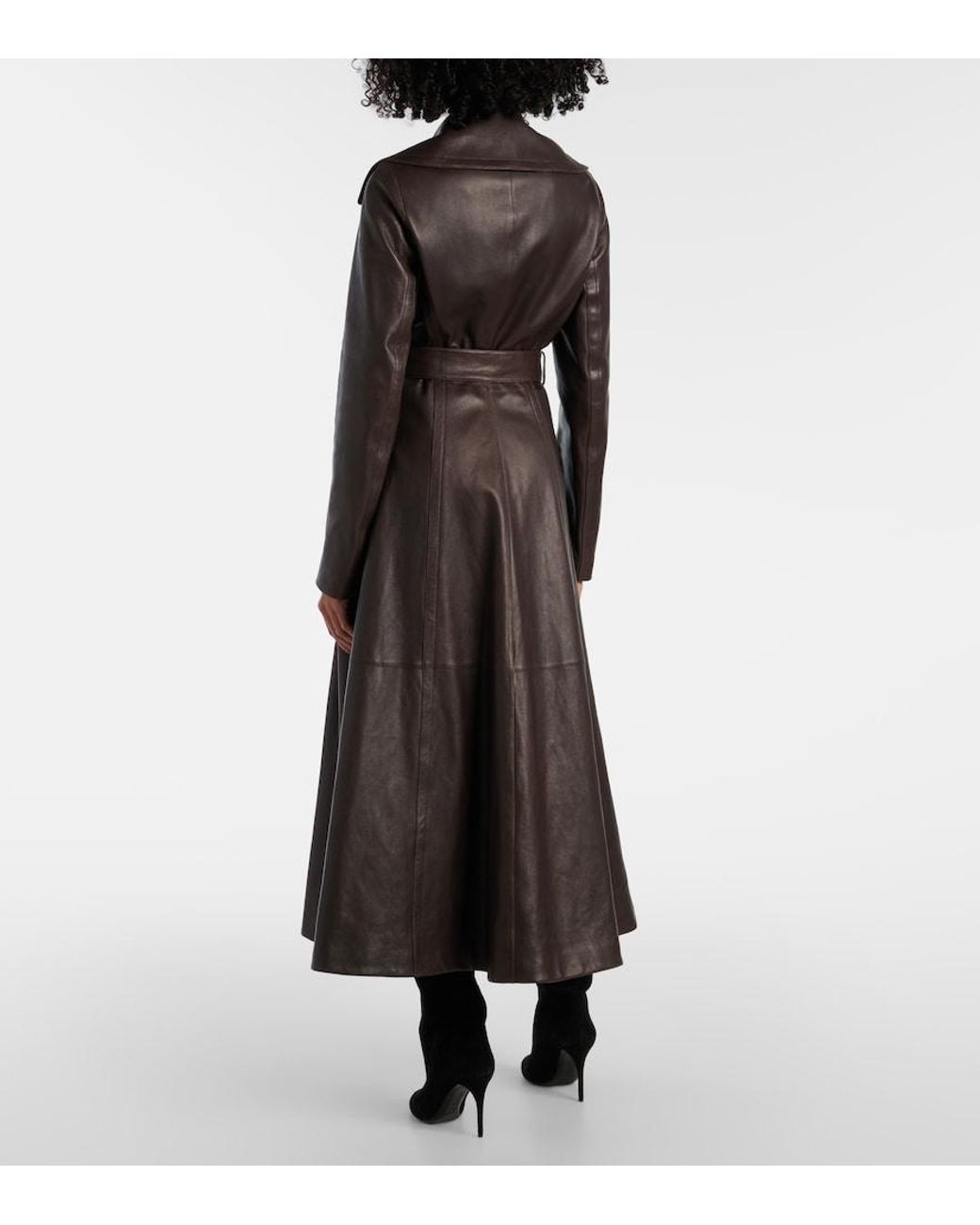 Alaïa Brown Leather Coat