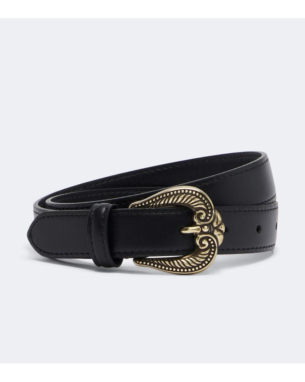 Etro Black Leather Belt
