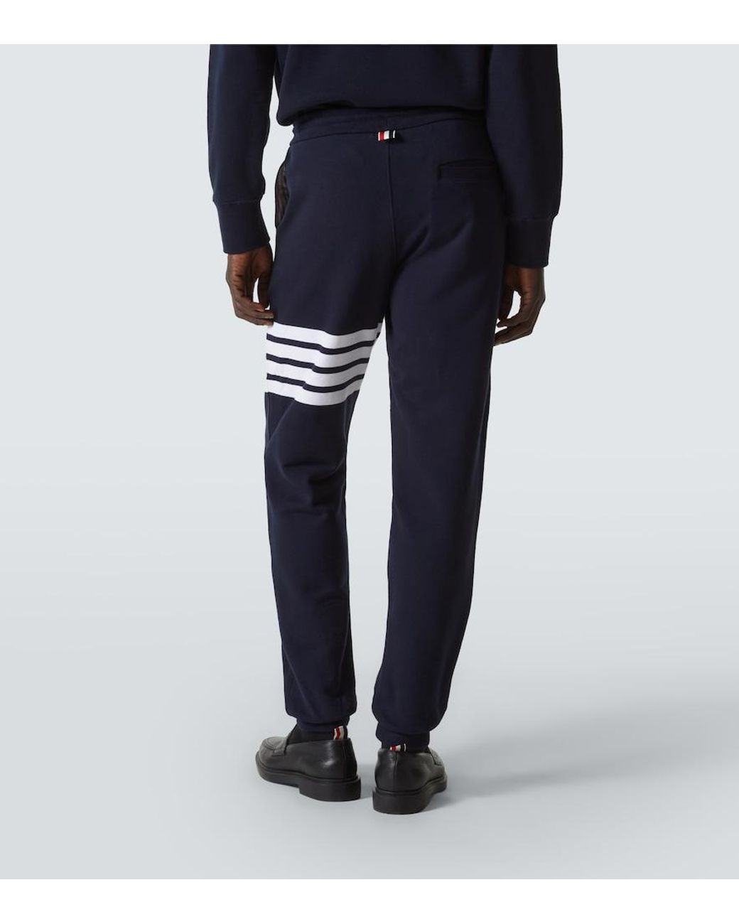 Thom Browne Blue 4-Bar Cotton Sweatpants for men