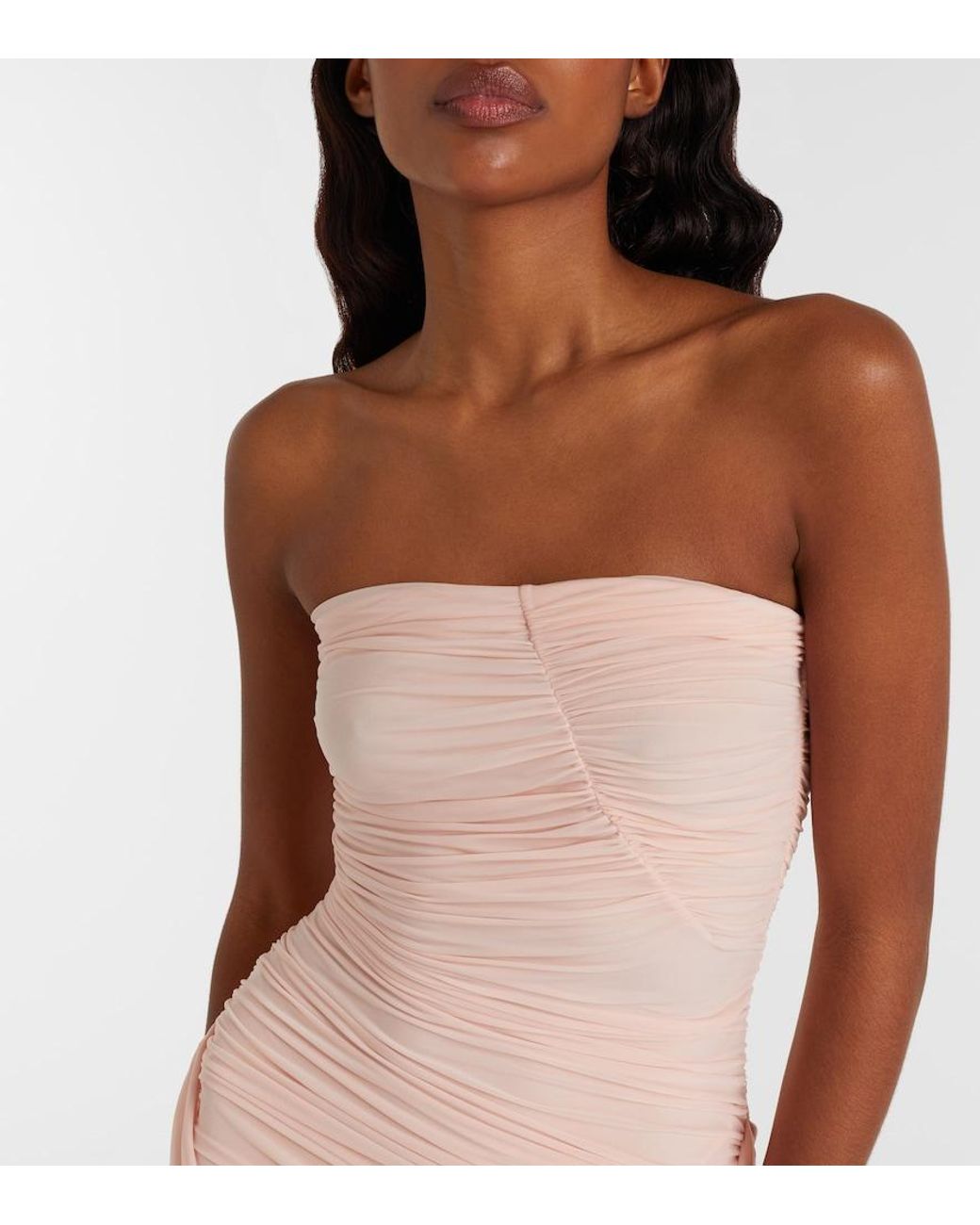 Magda Butrym Pink Draped Midi Dress