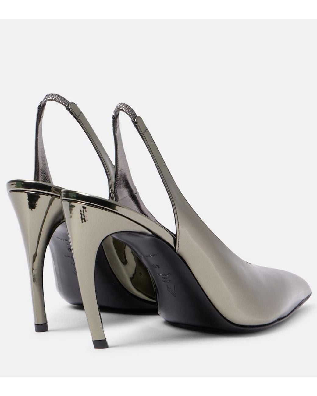 The Attico Brown Viper 95 Pu Slingback Pumps