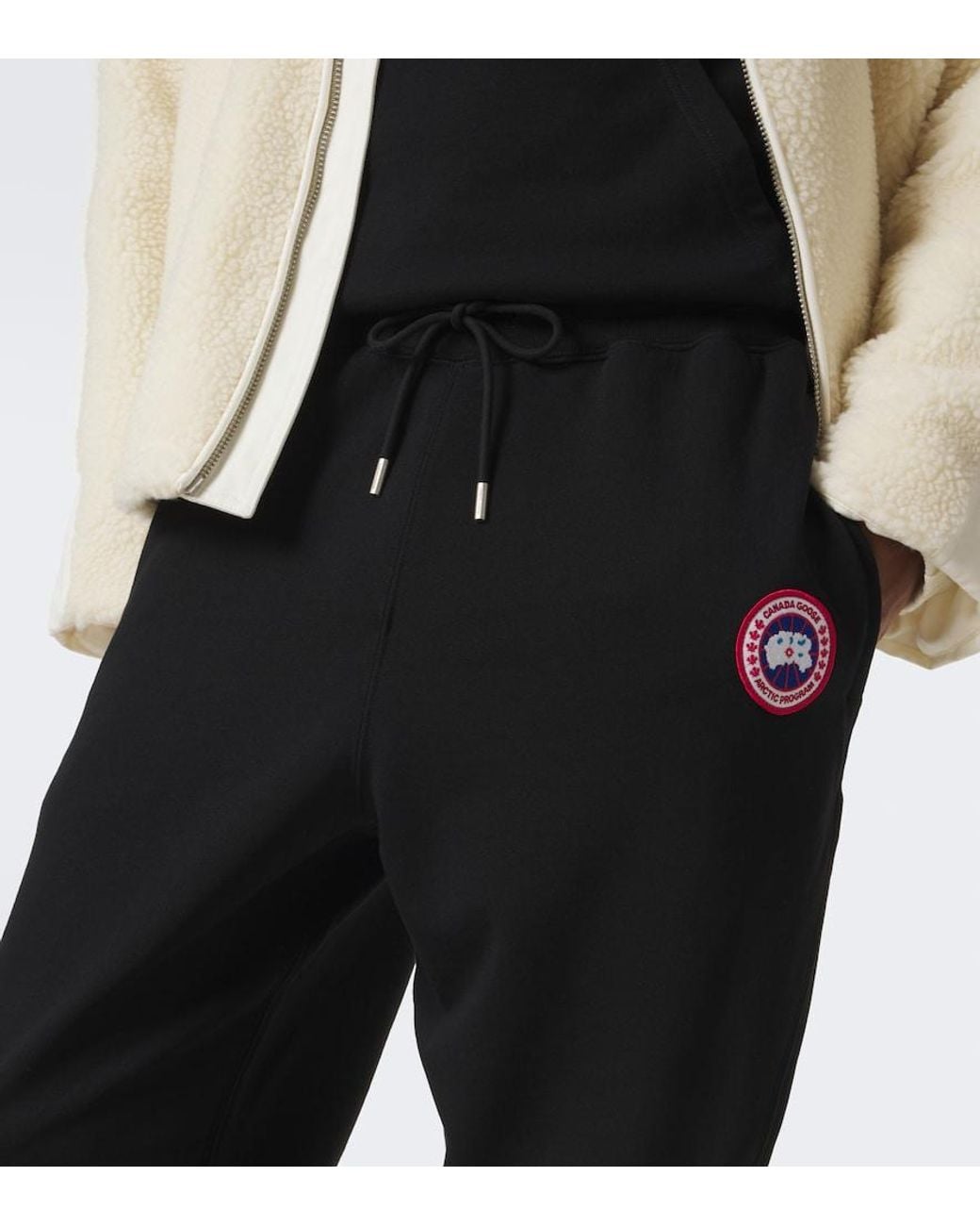 Canada Goose Black Loon Cotton Terry Sweatpants for men