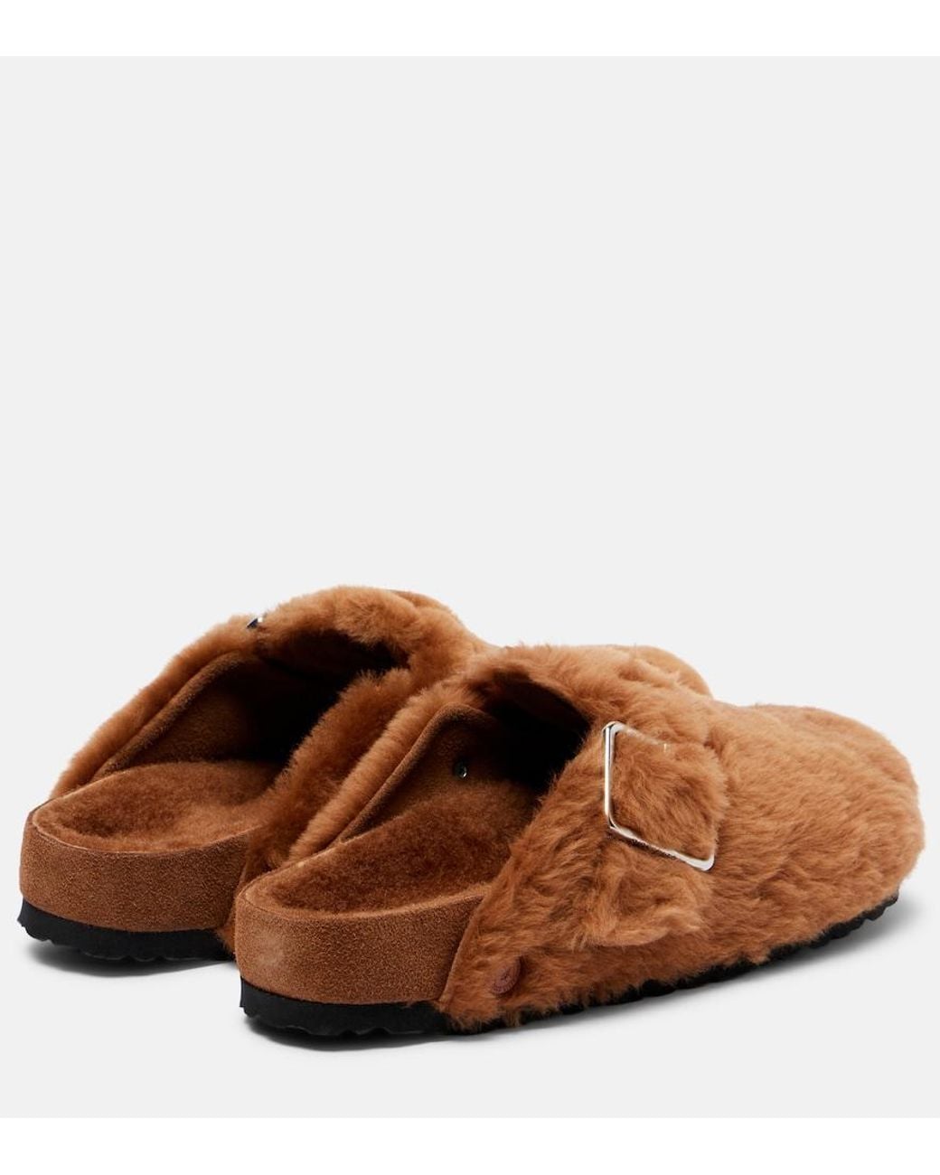 Birkenstock Brown Boston Shearling Clogs