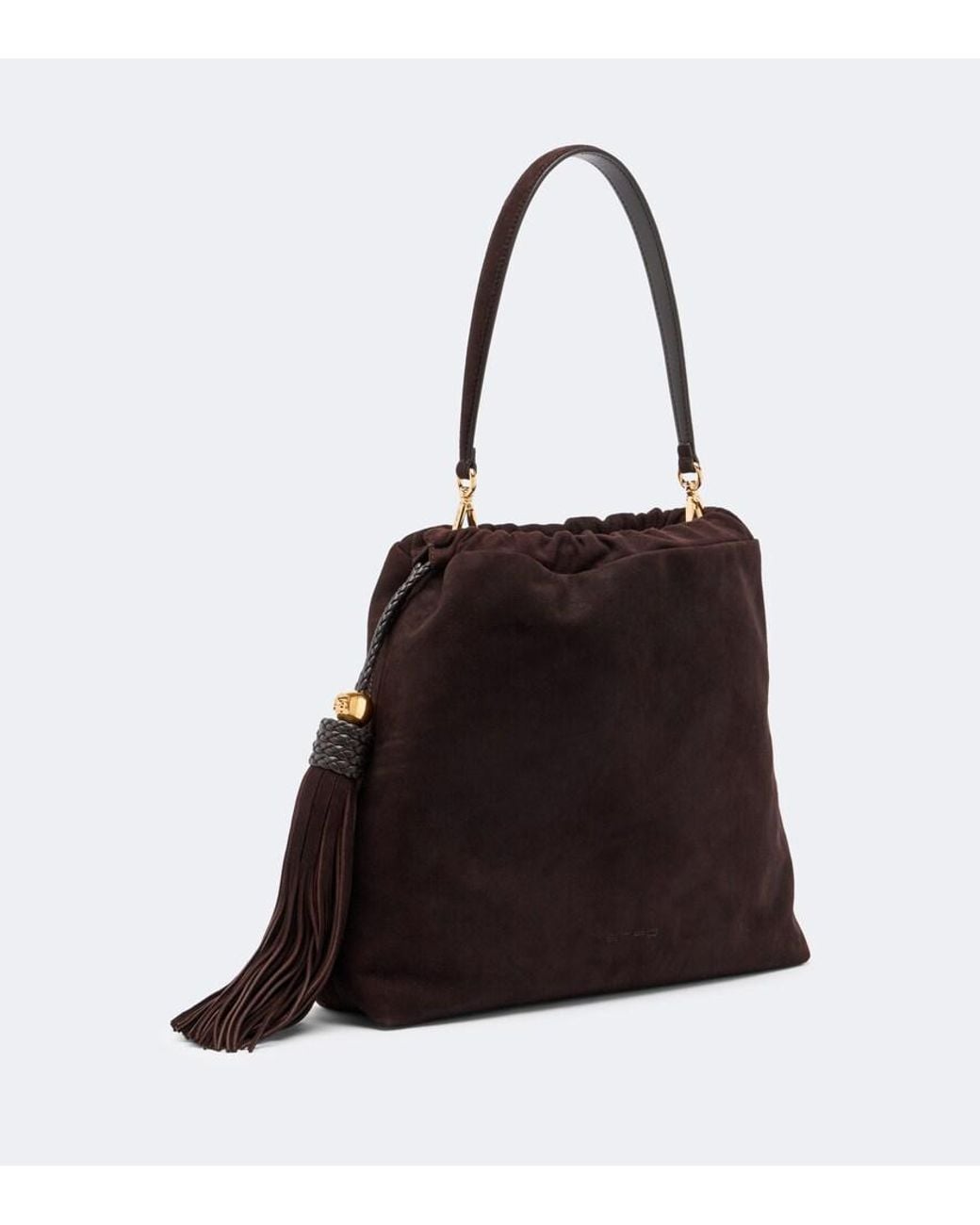 Etro Brown Kalispera Medium Suede Shoulder Bag