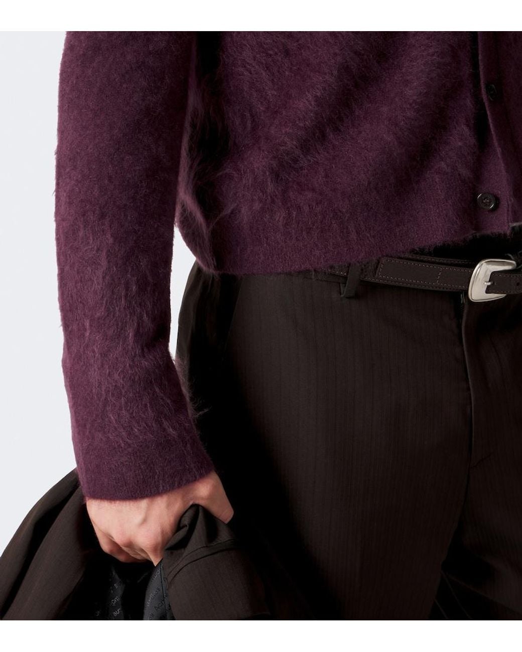 Acne Purple Cashmere Cardigan for men