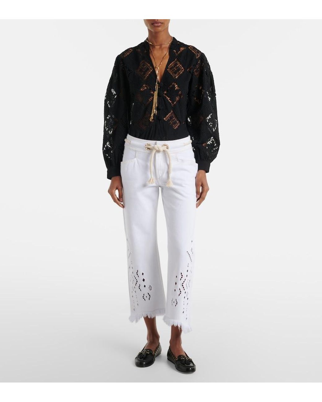 Isabel Marant White Alison Straight Jeans