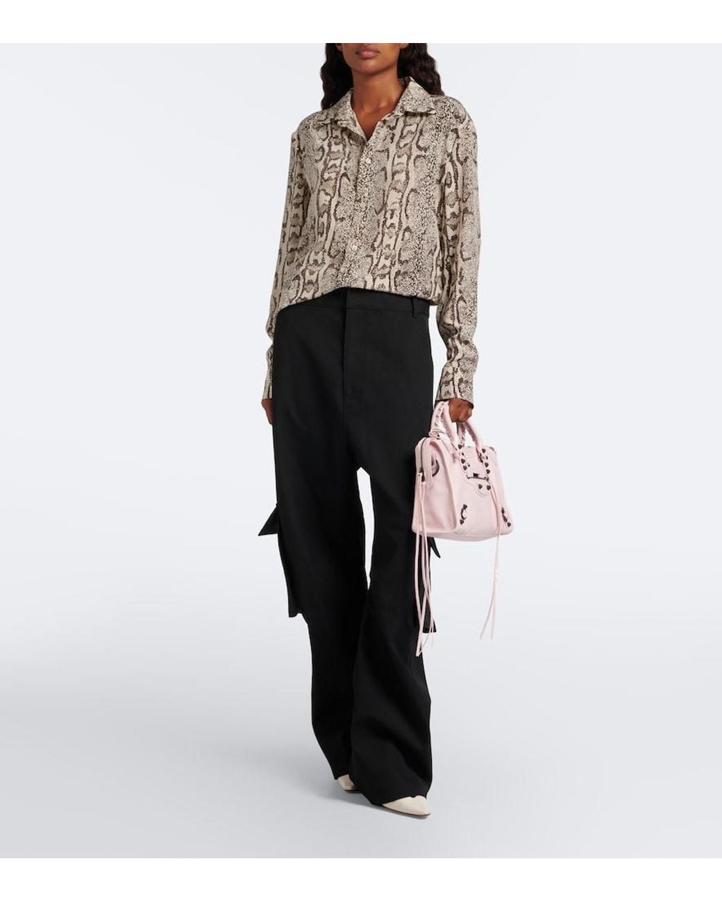Balenciaga Pink Le City Small Leather Top-Handle Bag