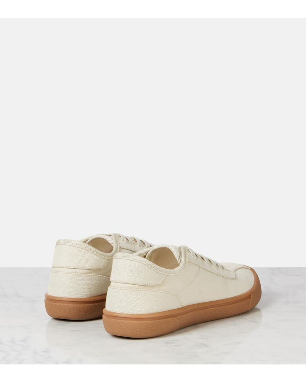 The Row White Canvas Sneakers