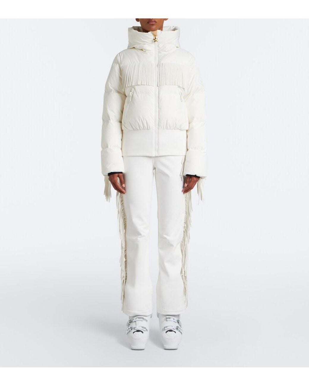 Goldbergh White Marna Fringed Ski Jacket