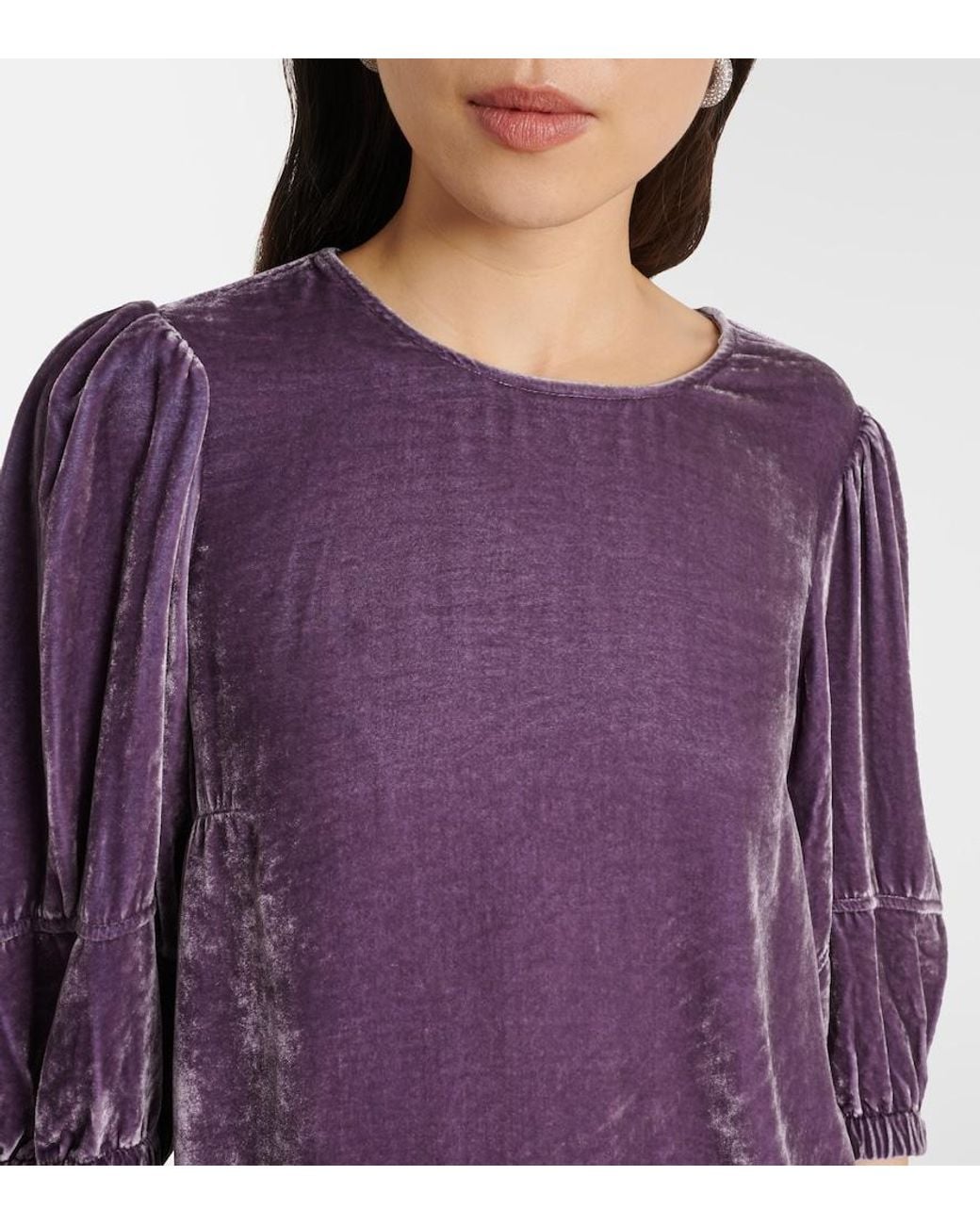 Velvet Purple Nancy Top