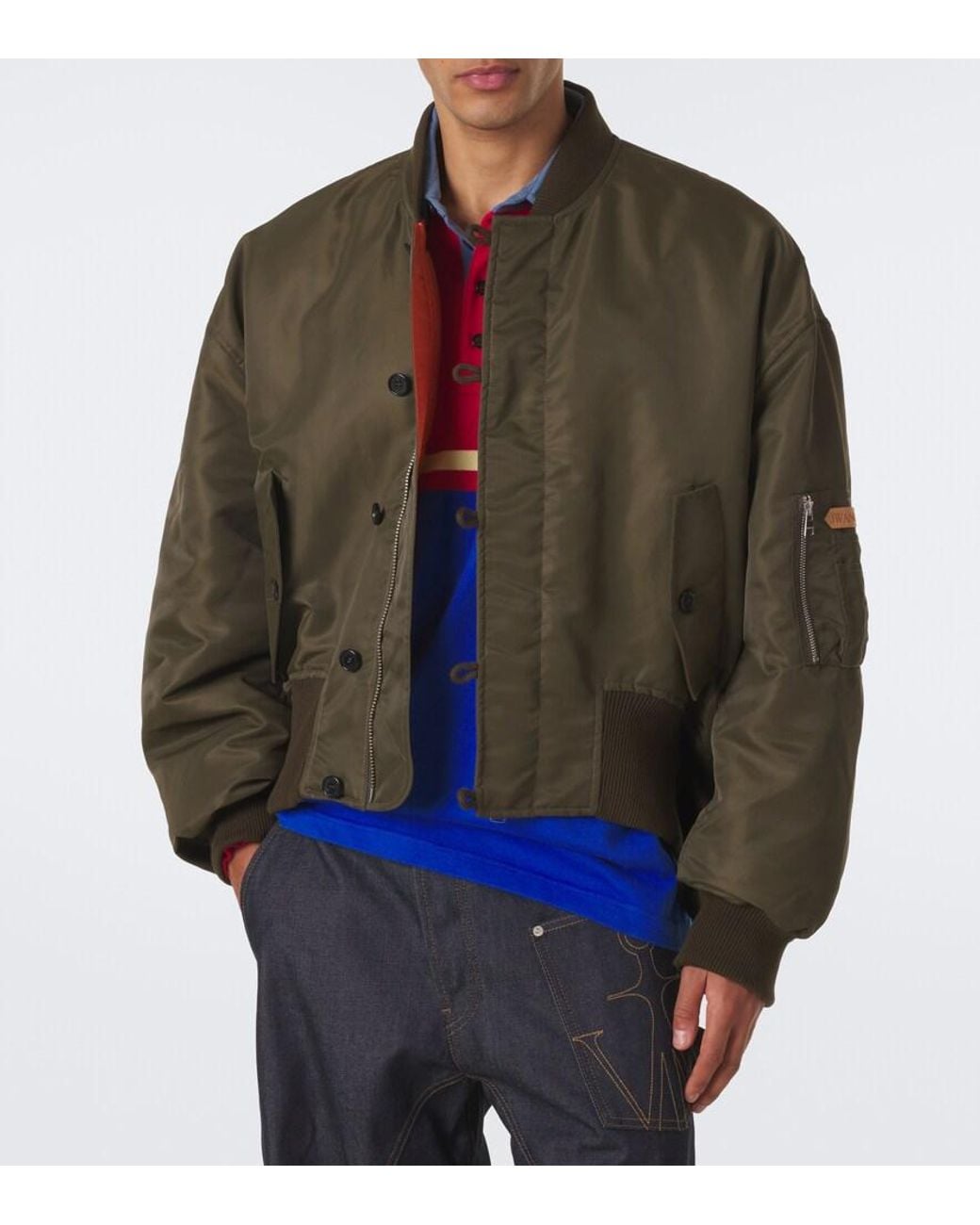 J.W. Anderson Green Oversized Bomber Jacket for men