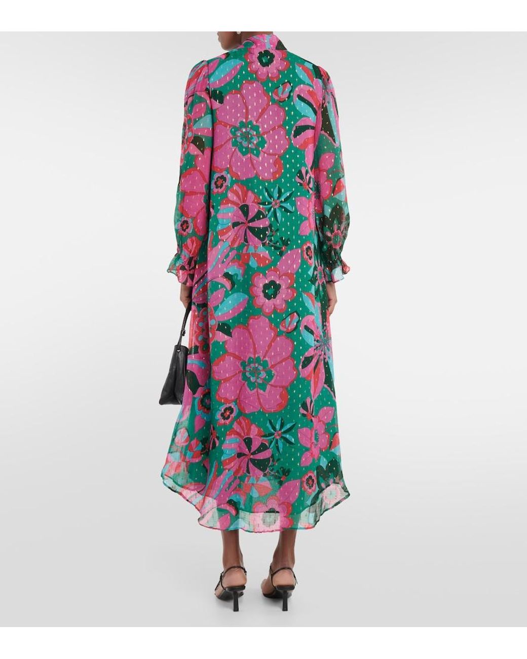 Rixo Multicolor Ferne Floral Georgette Maxi Dress