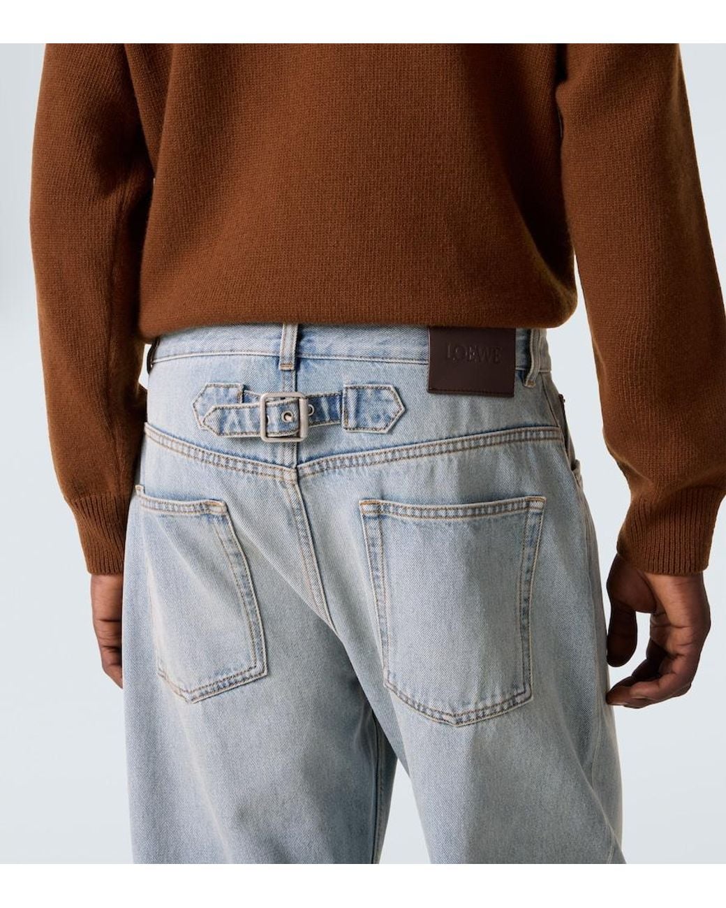 Loewe Blue Faded Straight Jeans for men