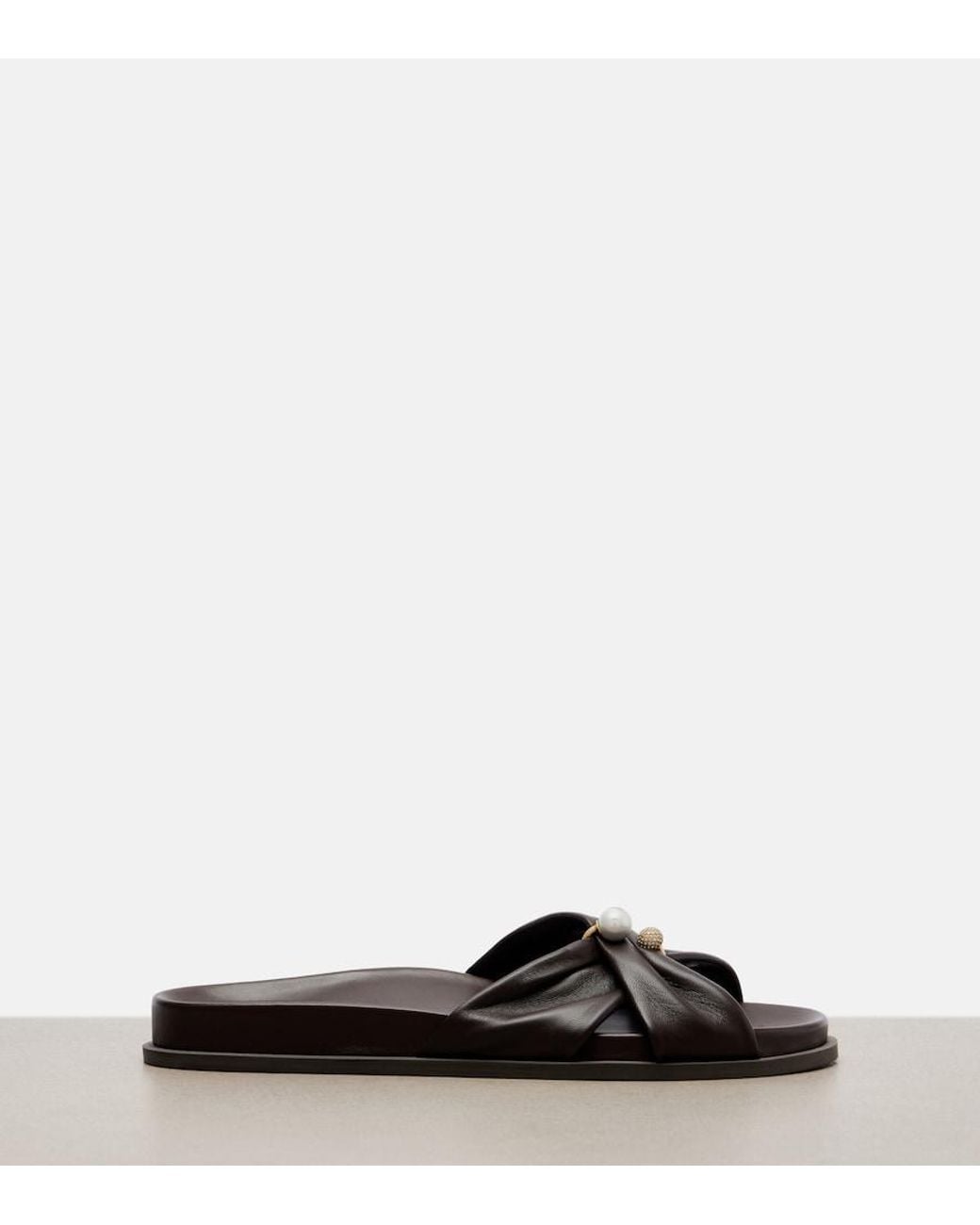 Jimmy Choo Black Rafi Embellished Leather Sandals