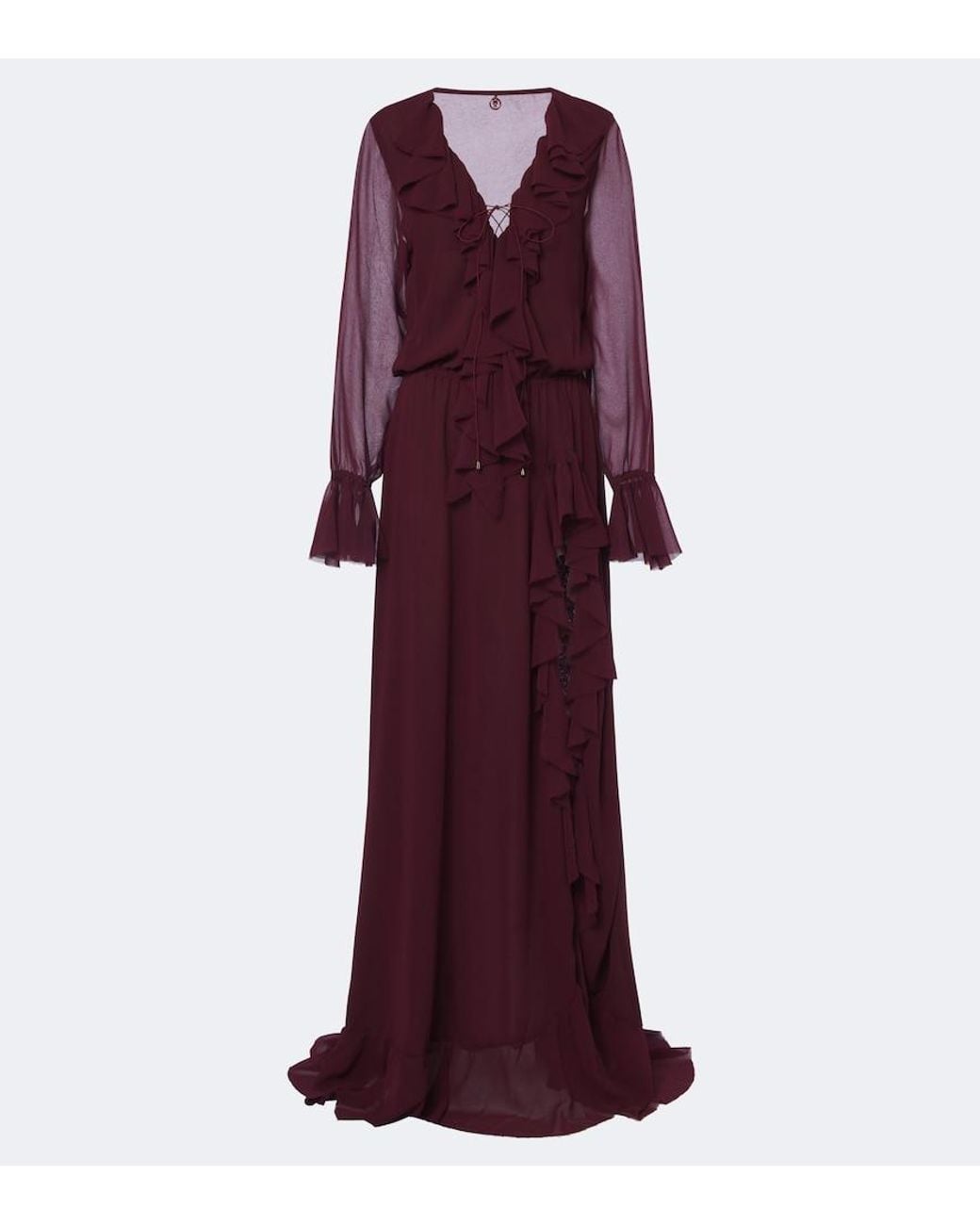 Bananhot Purple Bellen Ruffled Maxi Dress