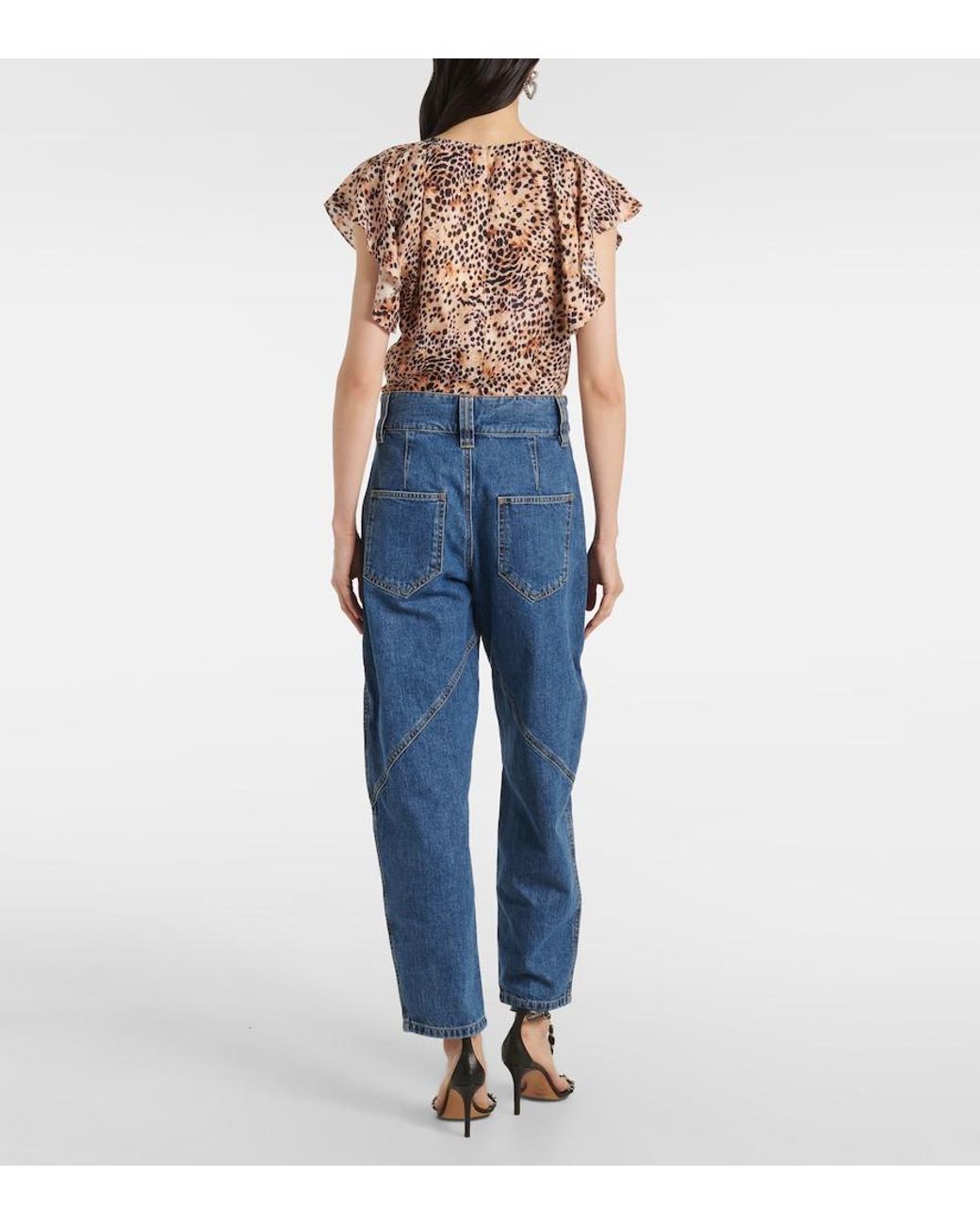 Isabel Marant Blue Catarina Quilted Jeans