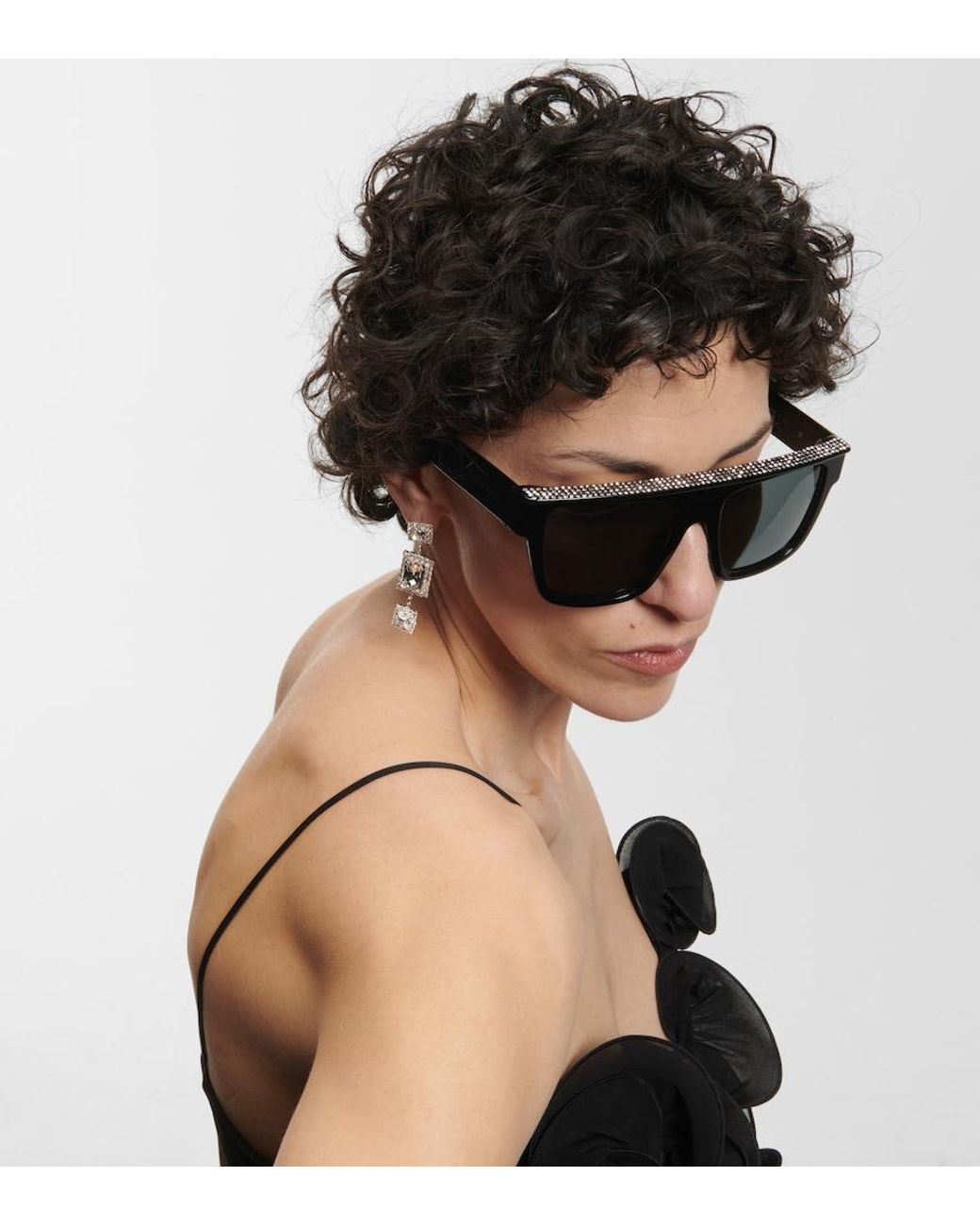Magda Butrym Gray Square Sunglasses