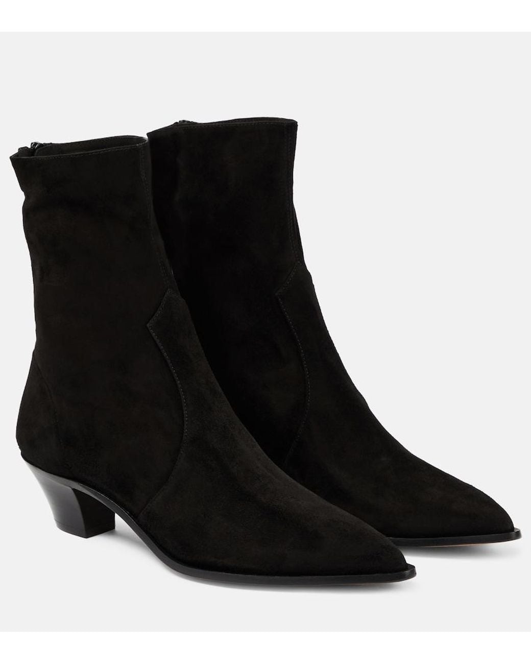 Aquazzura Black Brunswick 45 Suede Ankle Boots