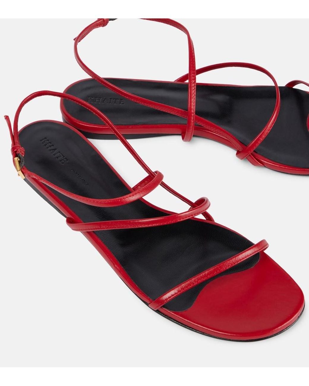 Khaite Red Loop Sandals