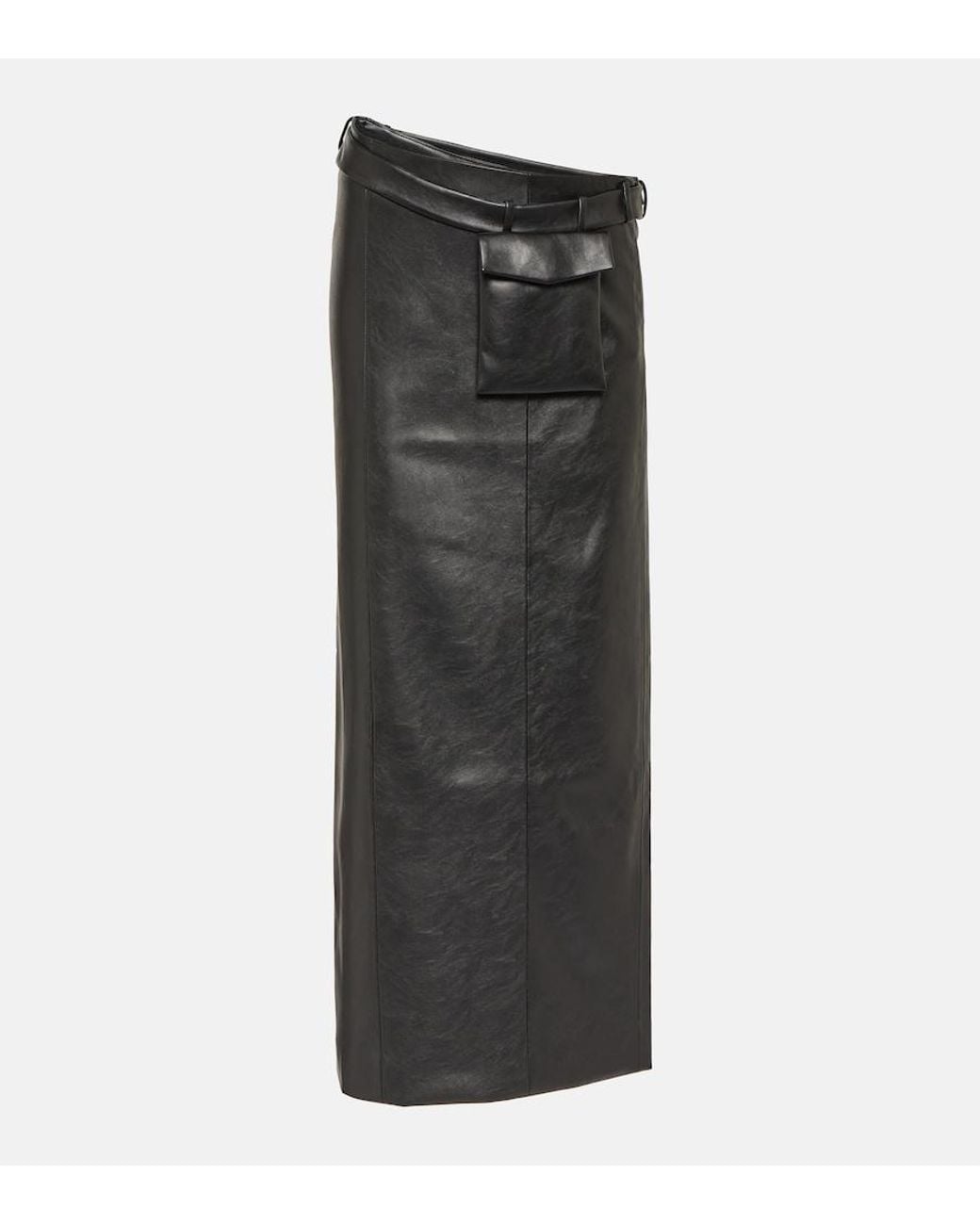 AYA MUSE Black Atyri Coated Midi Skirt