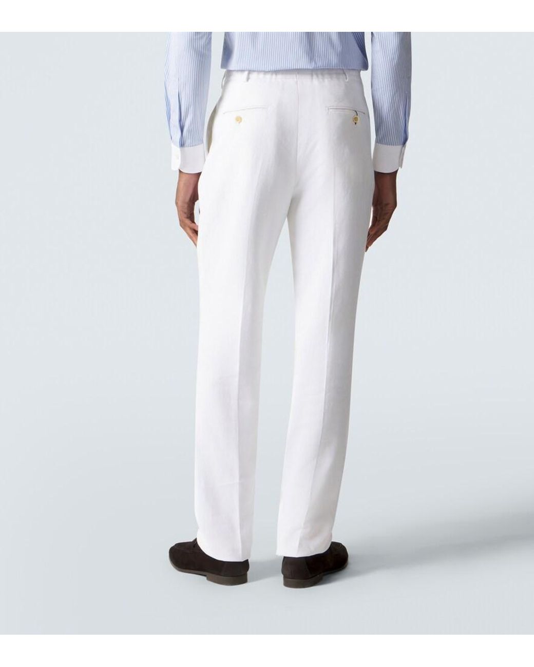 Dunhill Hose Aus Leinen in White für Herren