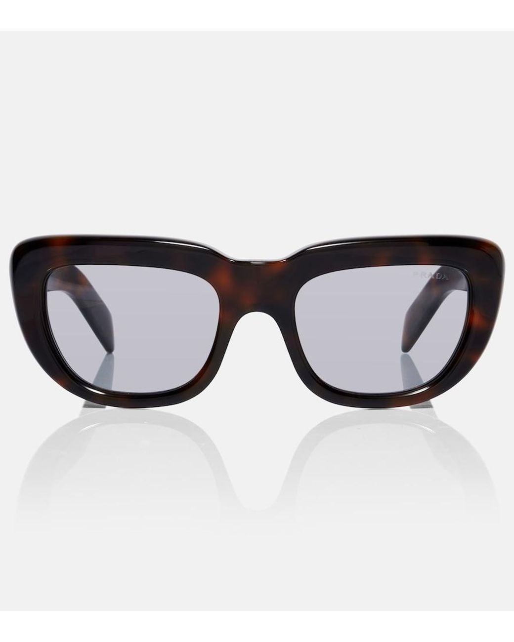 Prada Brown Logo Cat-Eye Sunglasses
