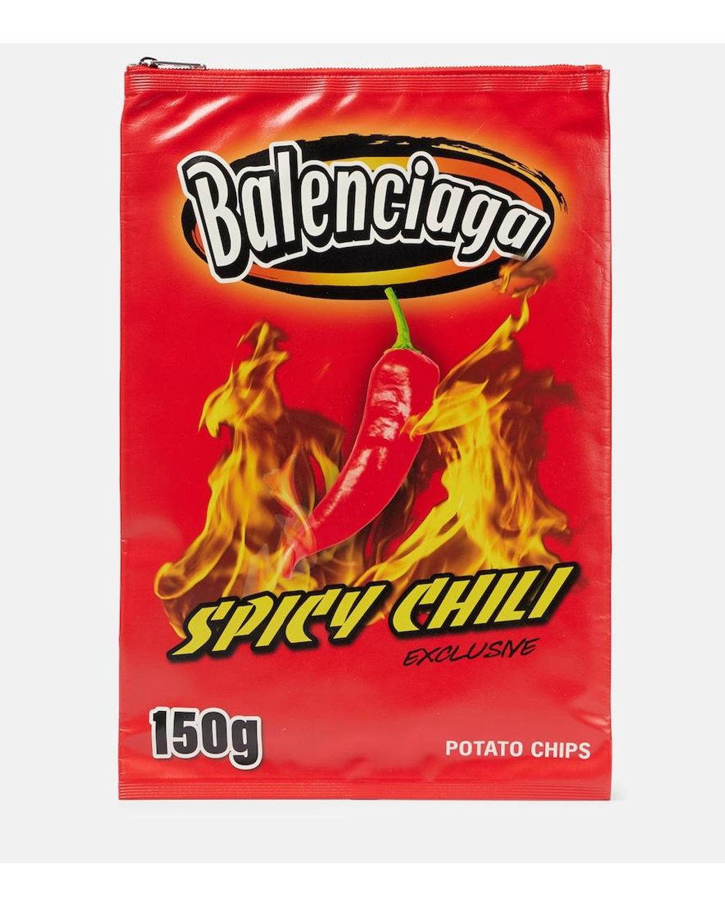 Balenciaga Red Chips Clutch