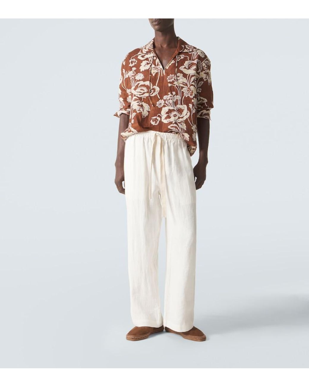 Pantalon Ample En Lin Commas pour homme en coloris Natural