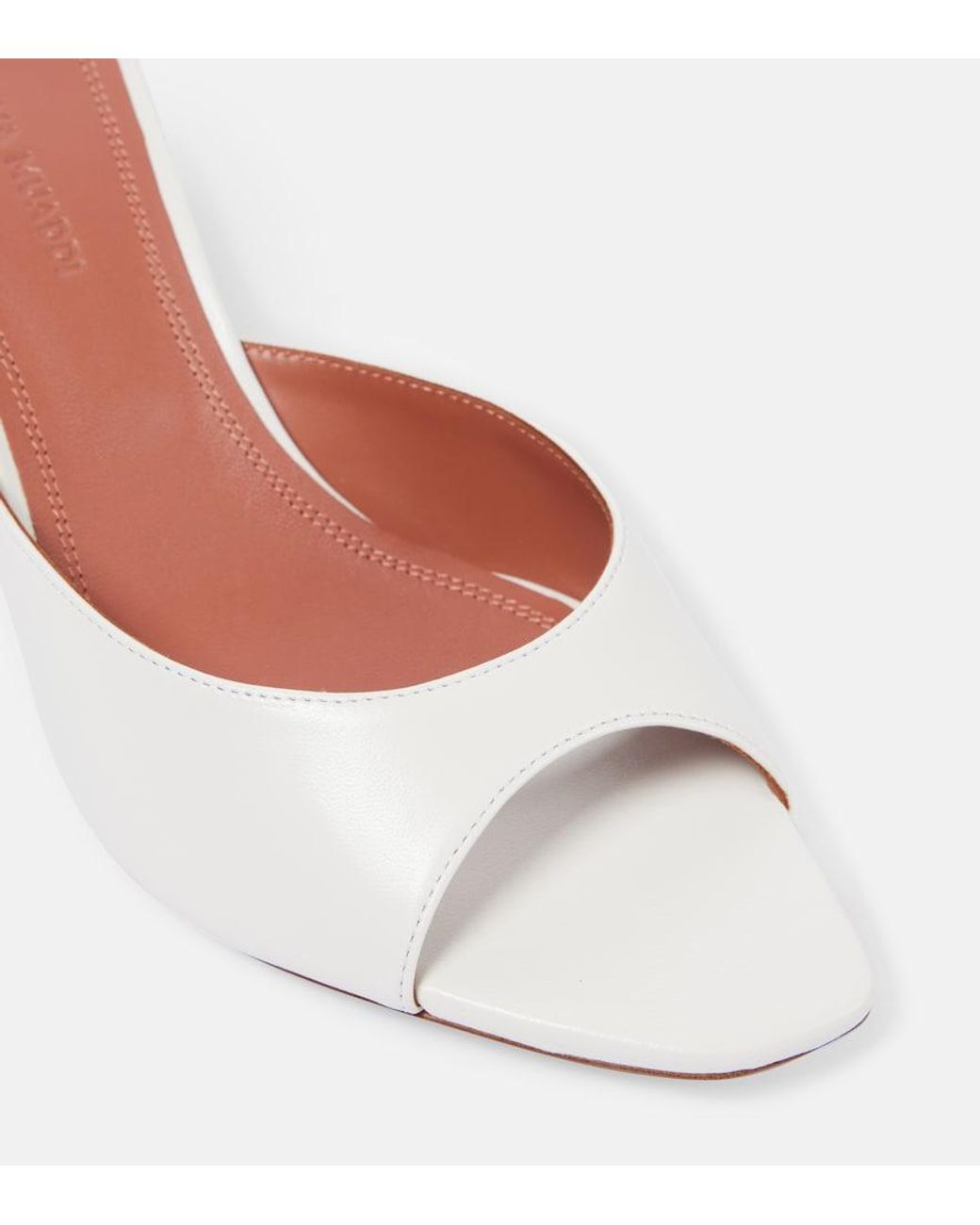 AMINA MUADDI Pink Alexa 60 Leather Mules
