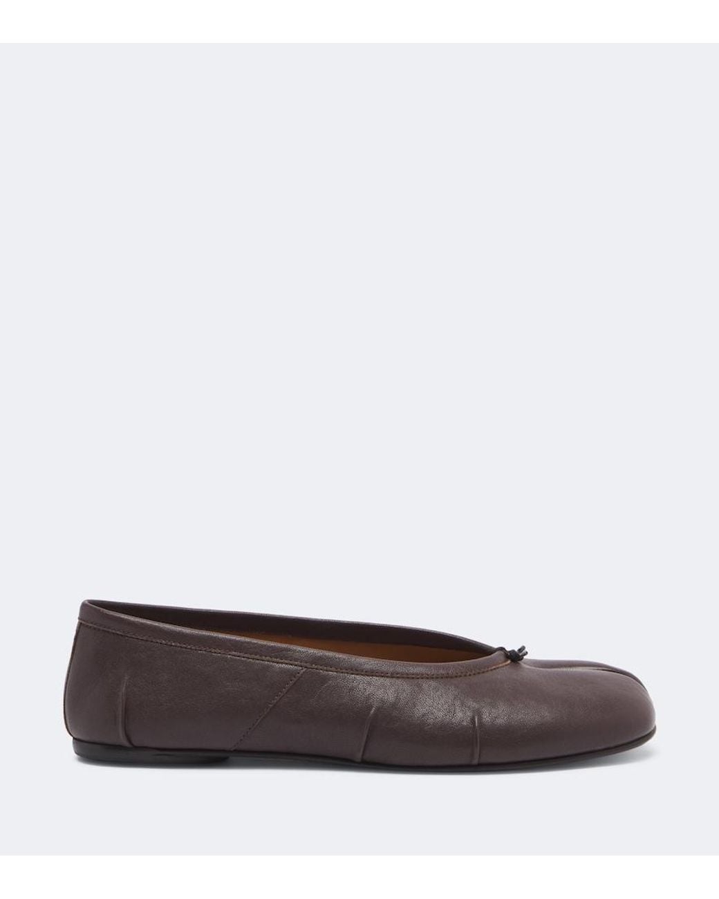 Maison Margiela Brown Tabi Leather Ballet Flats