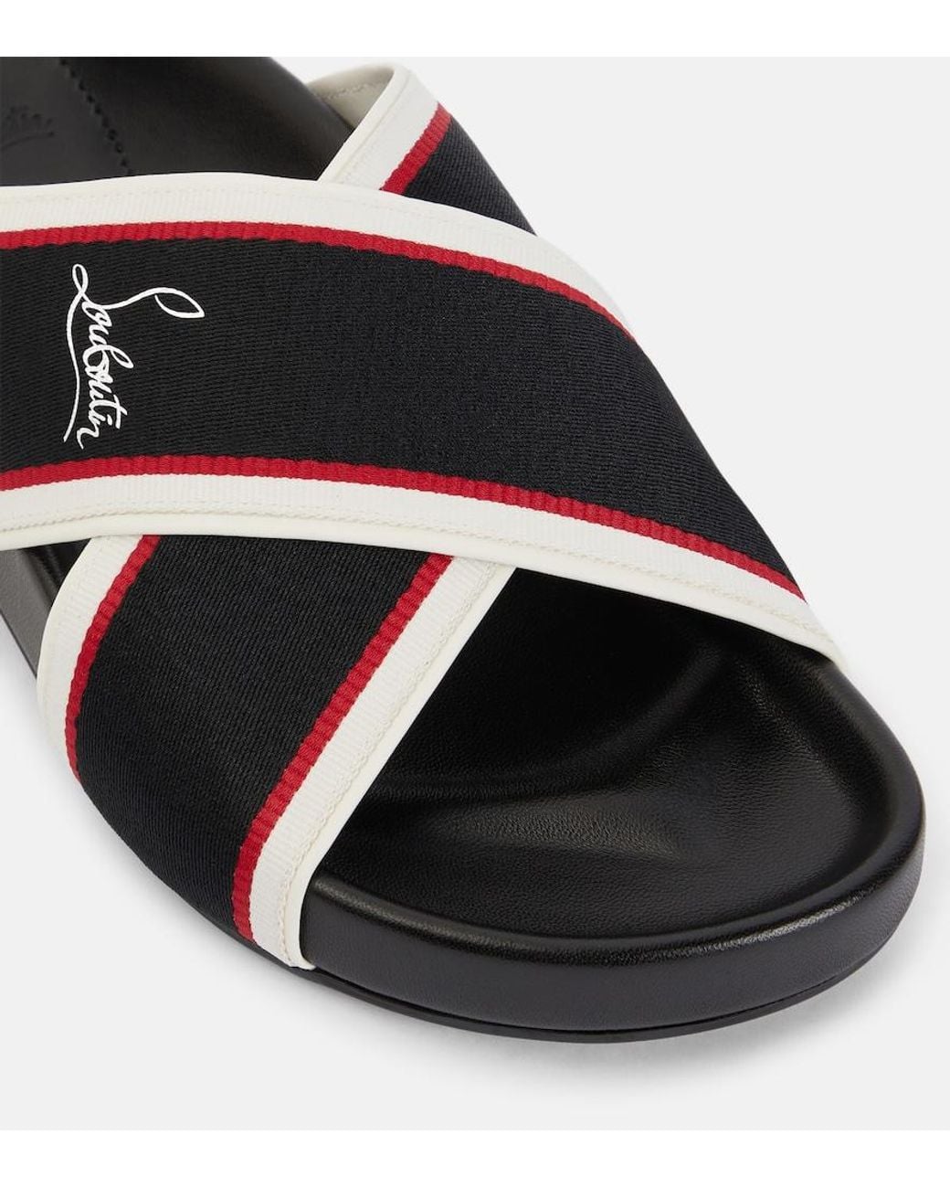 Christian Louboutin Black Hot Cross Bizz Sandal
