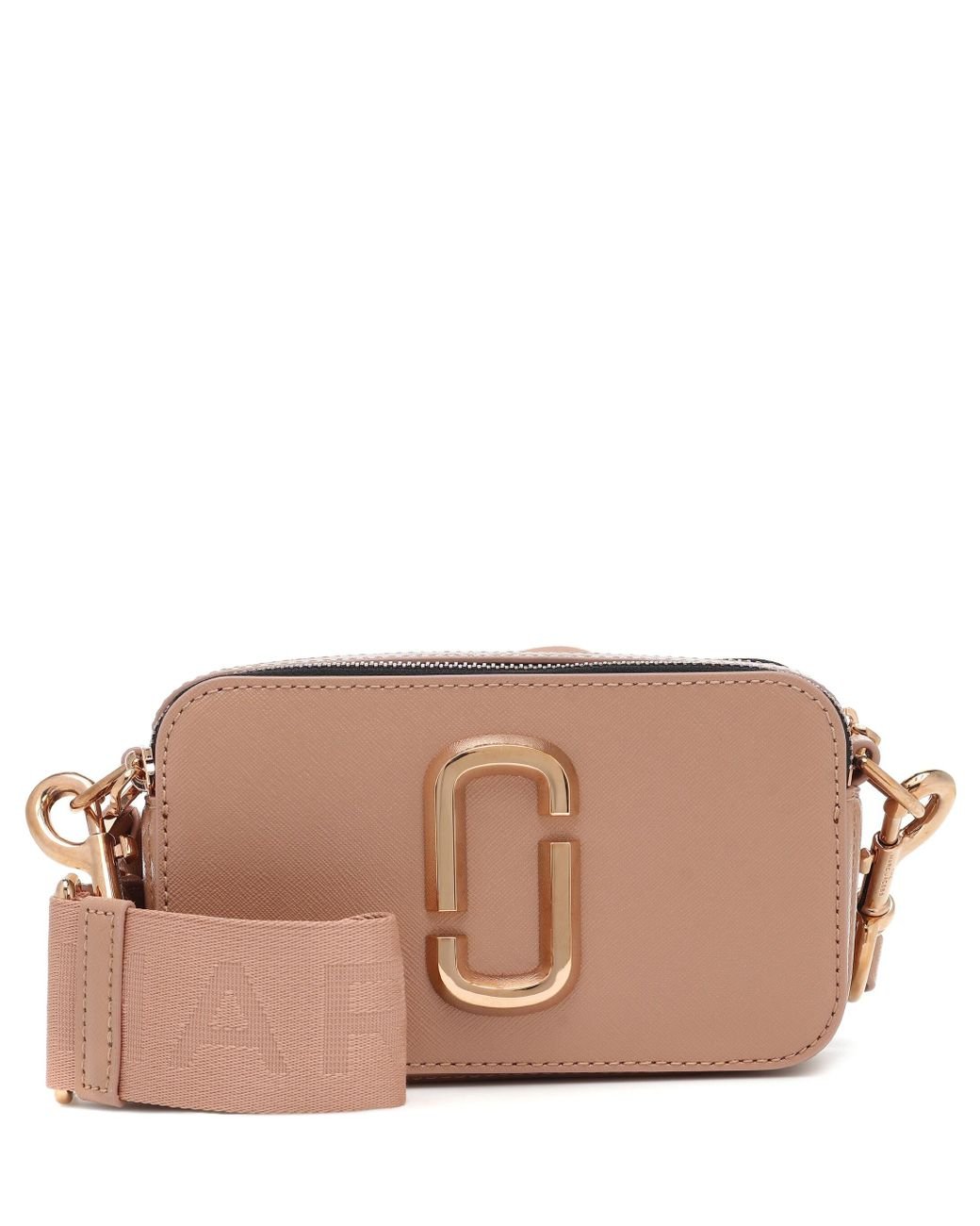 Snapshot leather crossbody bag Marc Jacobs Pink in Leather - 33360534