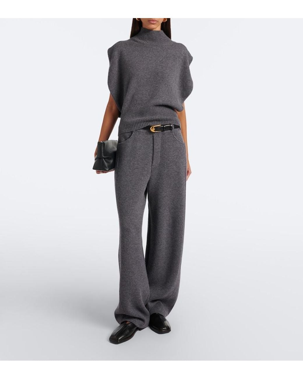Lisa Yang Gray Zaya Cashmere Sweater