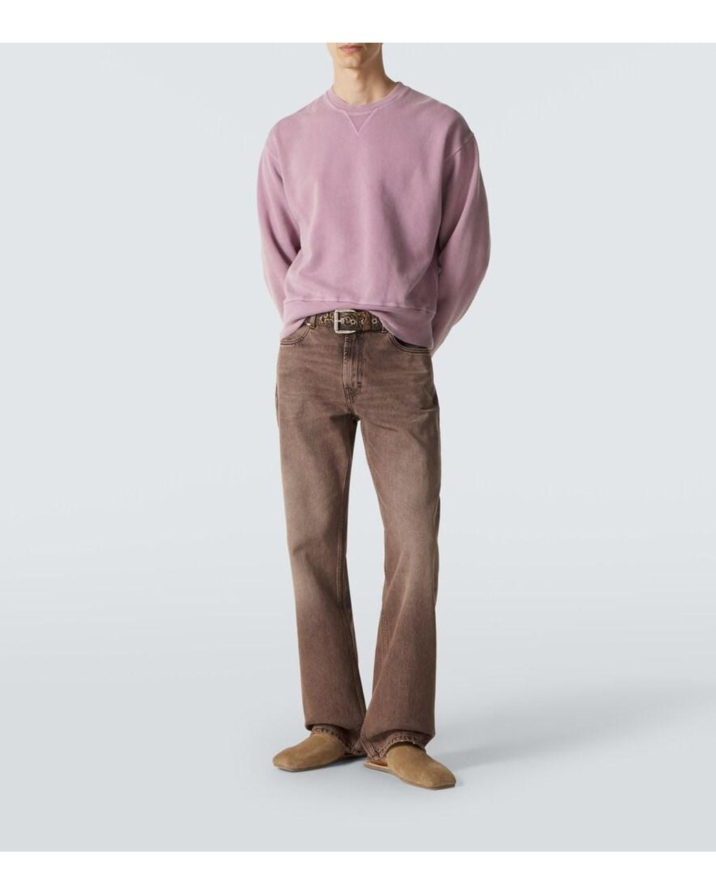 Our Legacy Purple Base Cotton Fleece Sweatshirt for men