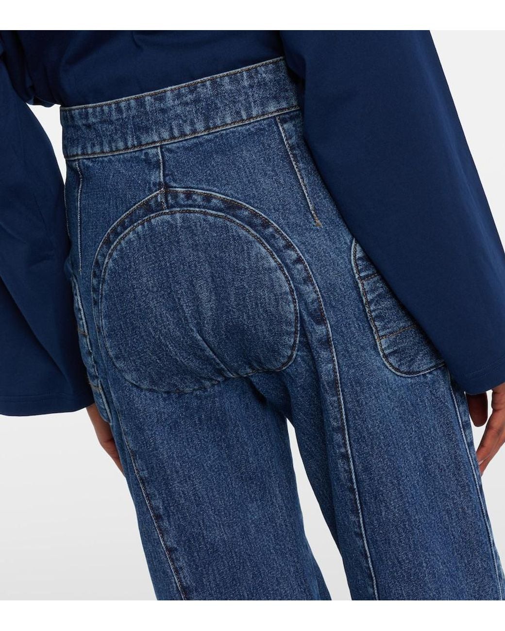 Jean Paul Gaultier Blue Patchwork Jeans