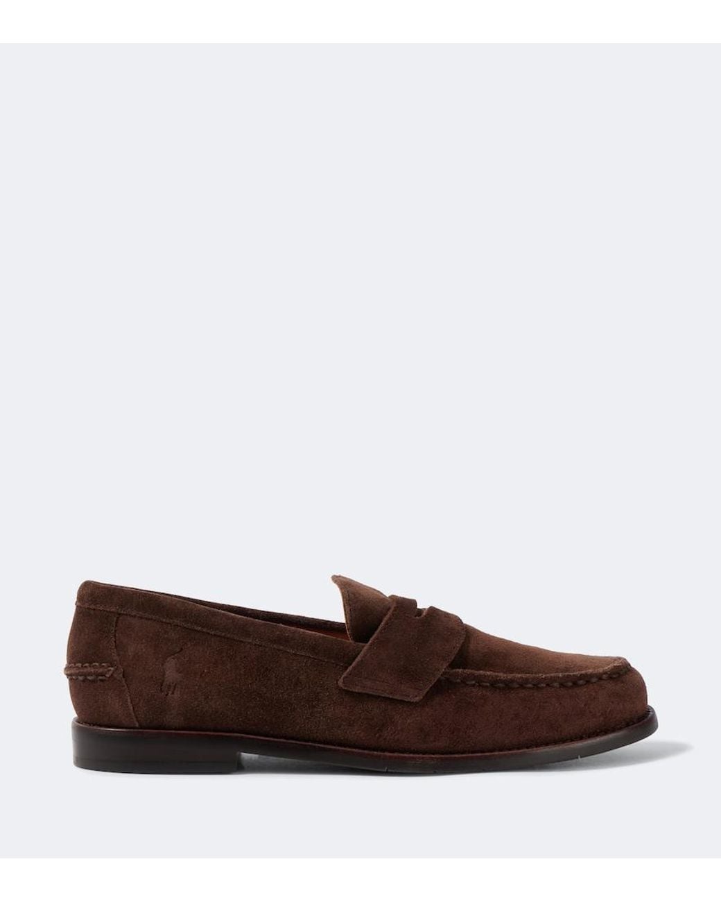 Polo Ralph Lauren Brown Logo Suede Loafers for men