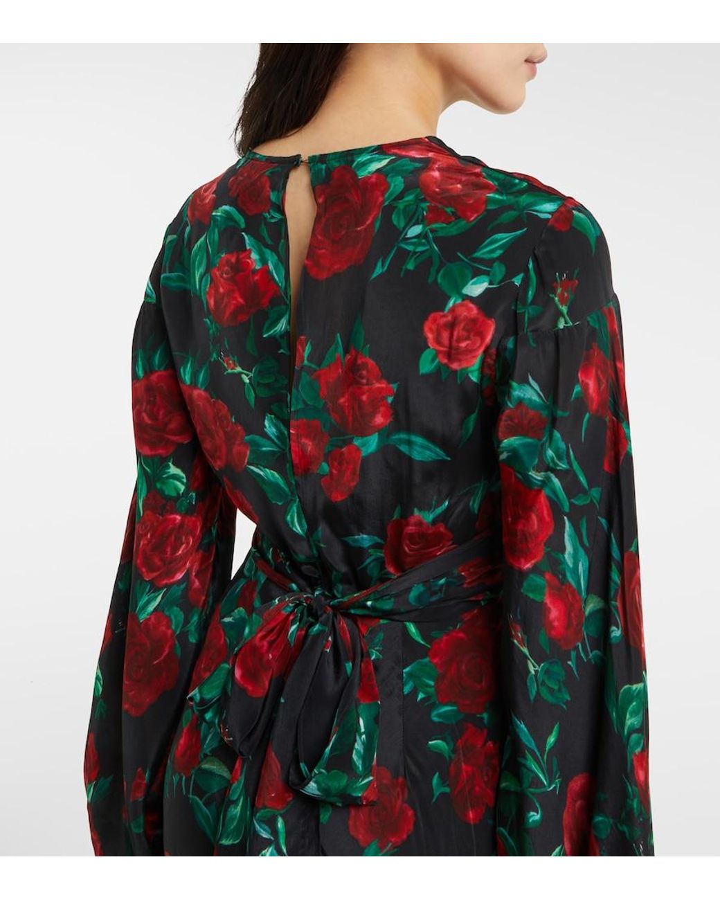 Alexandra Miro Black Eleanor Floral Maxi Dress
