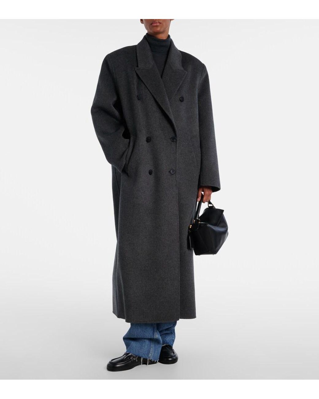 Frankie Shop Black Mantel Gaia Aus Einem Wollgemisch