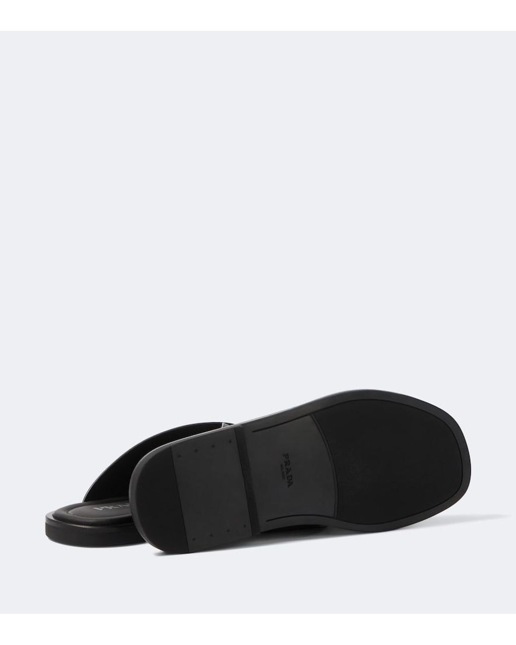 Prada Black Leather Sandals for men