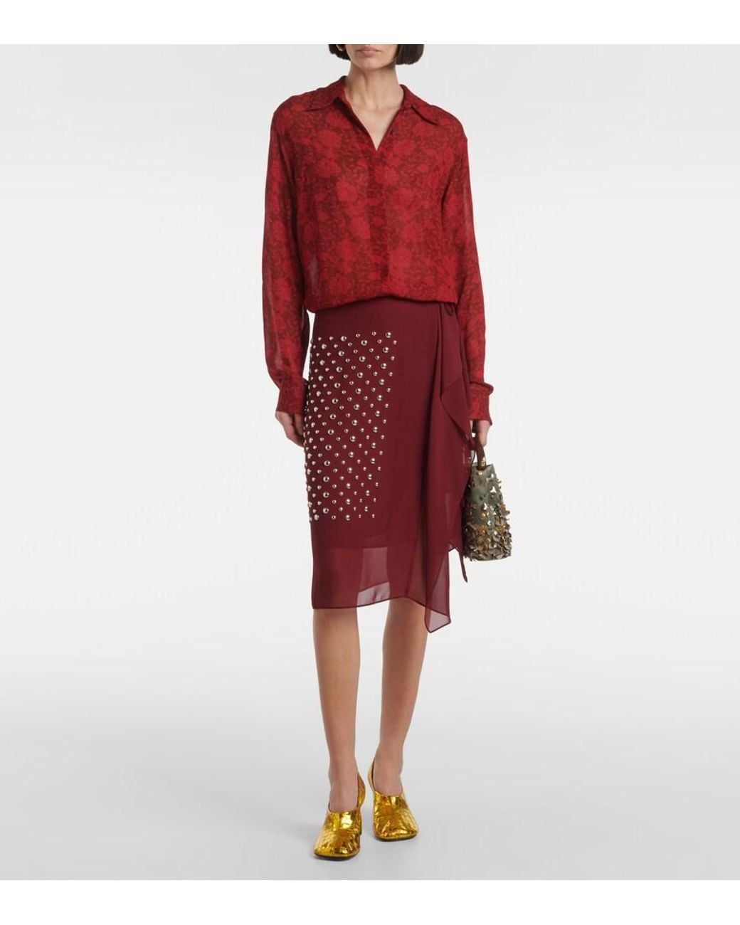Dries Van Noten Yellow Square Toe Heels
