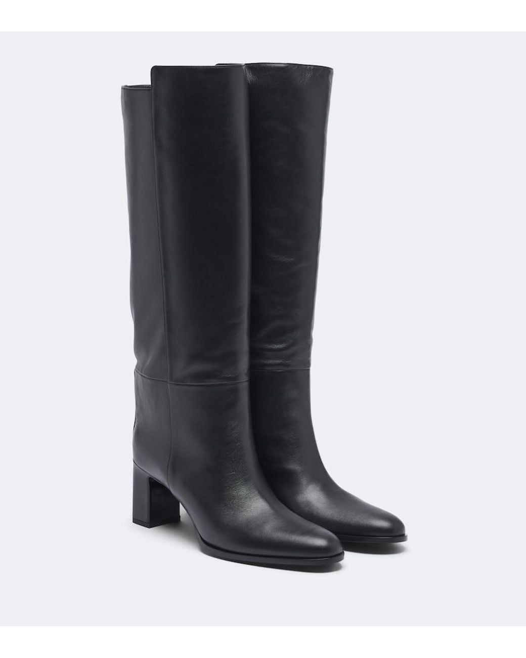 Jimmy Choo Black Caly Leather Knee-High Boots