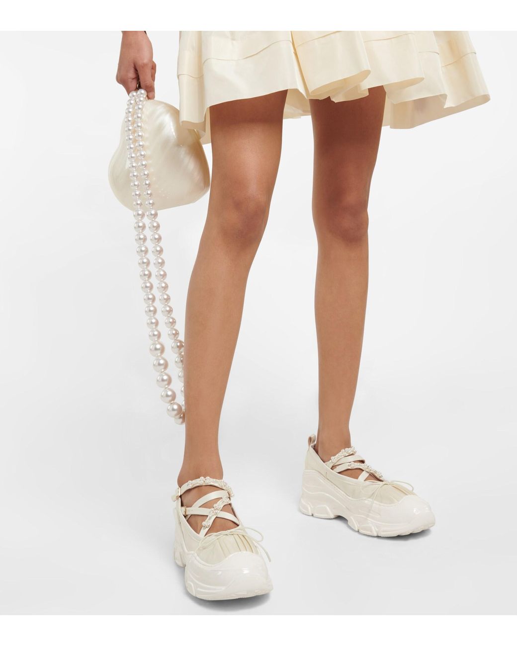 Simone Rocha Embellished Sneakers in White | Lyst