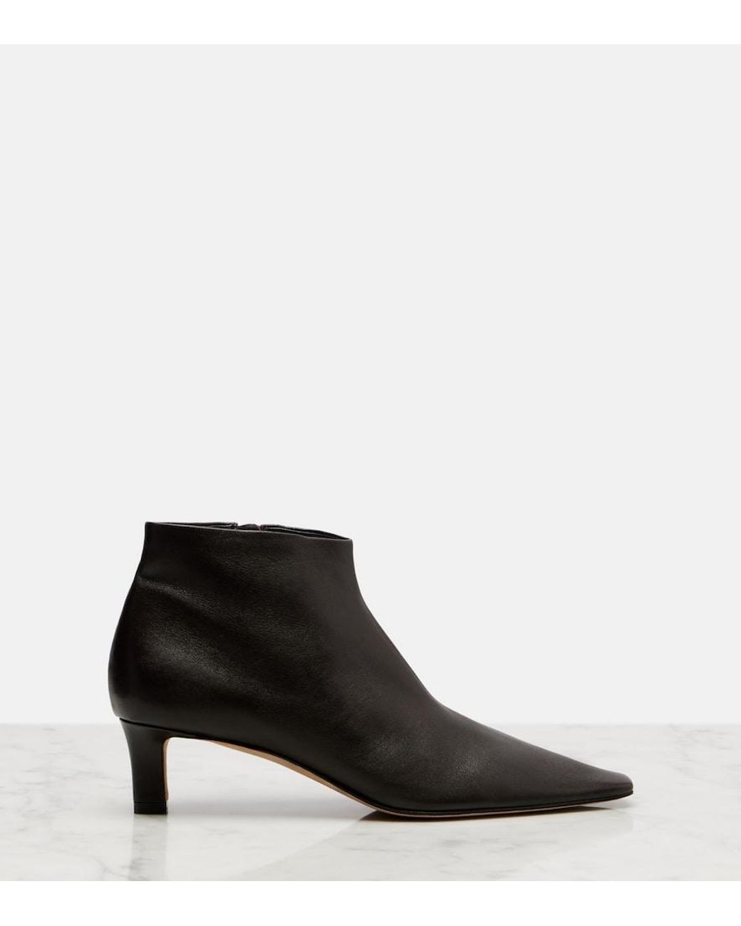 Row 3 Chapter 45 The Row Carla 45 Leather Ankle Boots in Black | Lyst UK
