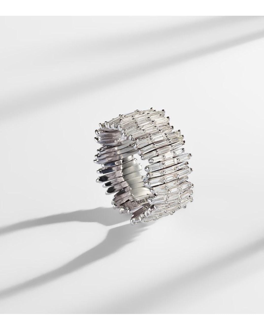 Suzanne Kalan White Classic Milli 18Kt Ring With Diamonds
