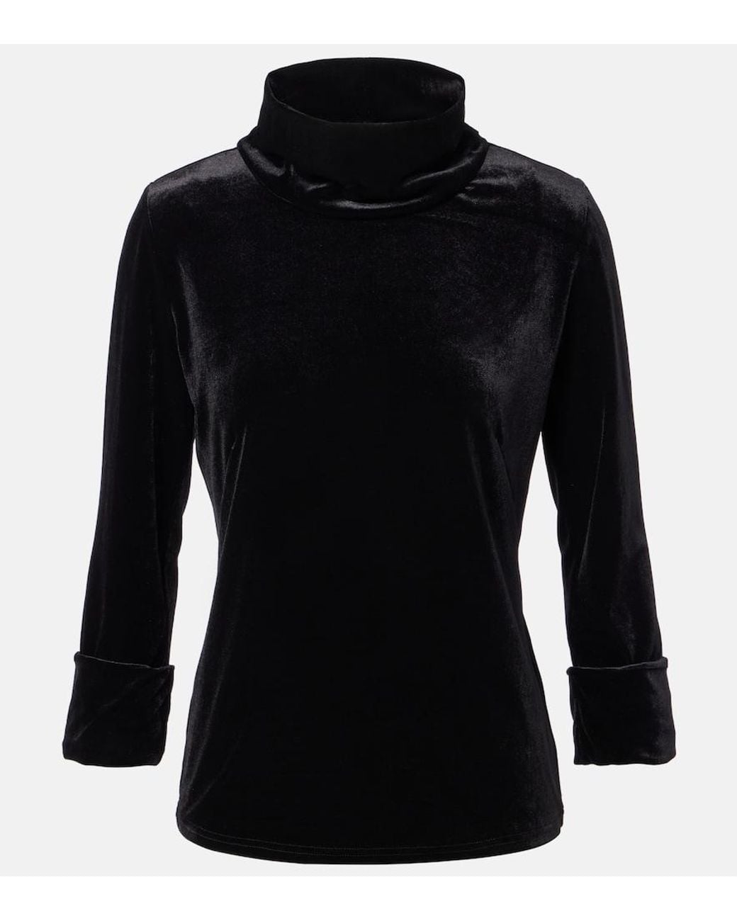 Dorothee Schumacher Black Soft Elegance Velvet Top