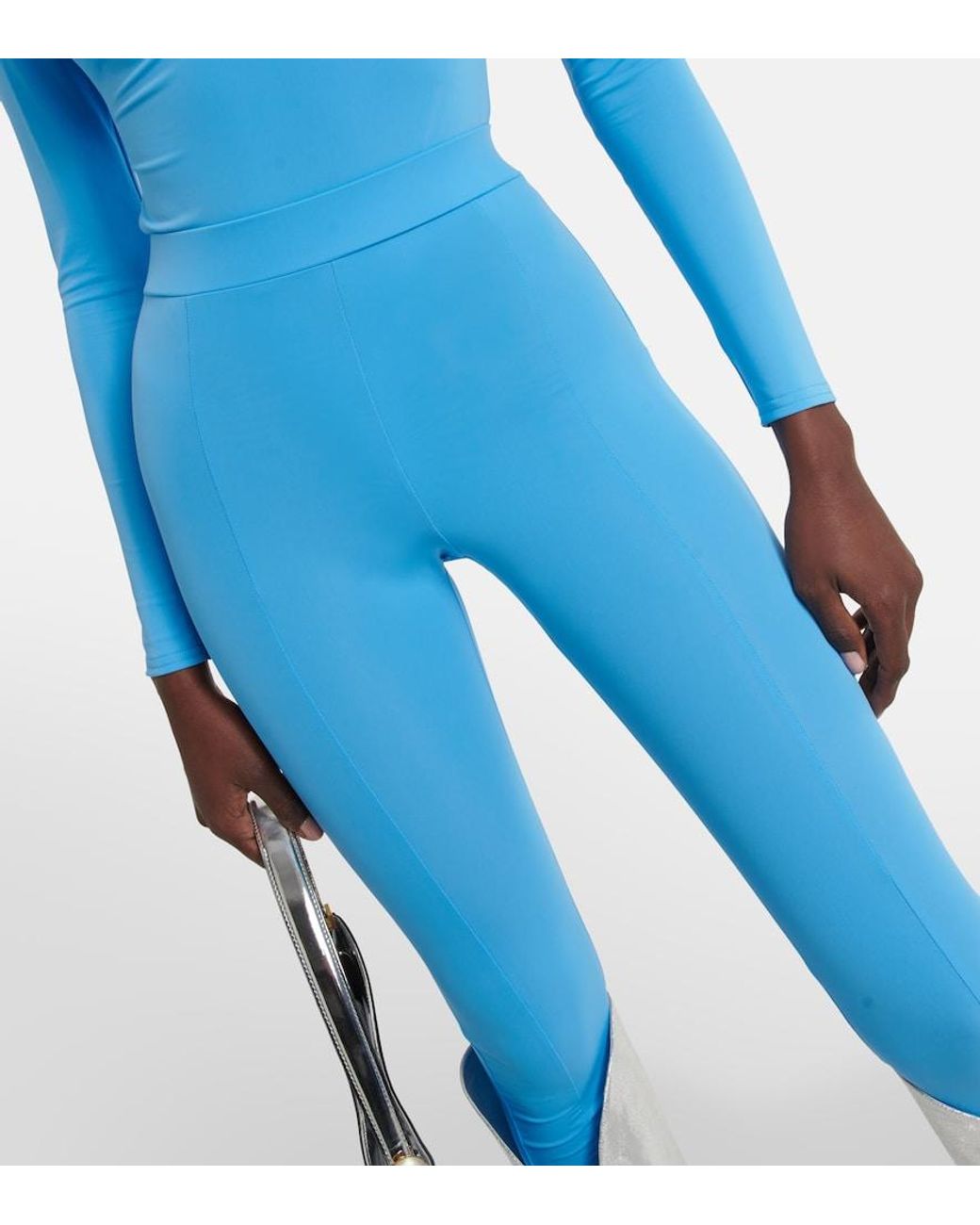 Alex Perry Blue Leighton High-Rise Leggings