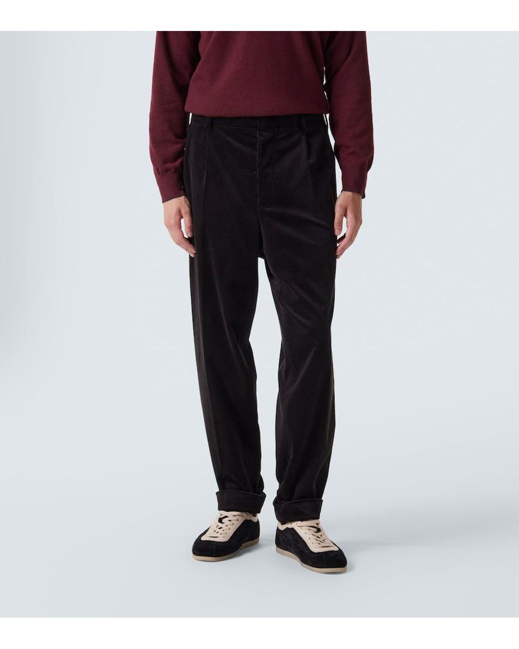 Pantaloni Regular di Brunello Cucinelli in Black da Uomo